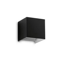 IdealLux ATOM fali lámpa fém, üveg, fekete, LED, 12W, 4000K, 1200Lm, IP54 - 366845