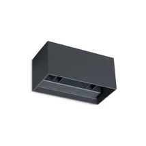 IdealLux ATOM fali lámpa fém, üveg, antracit, LED, 25W, 4000K, 2400Lm, IP54 - 366852
