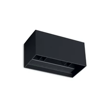 IdealLux ATOM fali lámpa fém, üveg, fekete, LED, 25W, 4000K, 2400Lm, IP54 - 366906