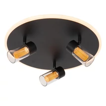 Lucide EVERINA mennyezet lámpa fém, üveg, fekete, áttetsző, LED, 5W+12W, 220lm+530lm, 2200K-6500K - 00131/40/30