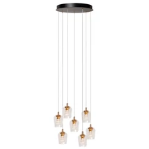 Lucide BERLIANE függeszték fém, üveg, arany, áttetsző, LED, 4W, 200lm, 2700K - 00430/28/60