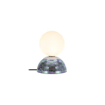 Lucide GLITZER asztali lámpa fém, üveg, kék, opál, G9, 5W - 10527/01/35