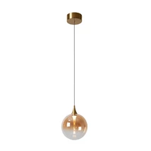 Lucide GISELA függeszték fém,üveg,fekete,borostyán,LED,2700K,5W,270Lm - 13494/04/62