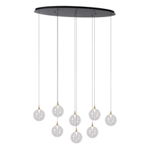 Lucide GISELA függeszték fém,üveg,fekete,áttetsző,LED,2700K,32W,2768Lm - 13494/29/60