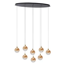 Lucide GISELA függeszték fém,üveg,fekete,borostyán,LED,2700K,32W,2432Lm - 13494/29/62