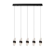 Lucide KLIGANDE függeszték fém, akrill, fekete, áttetsző, LED, 2700K, 40W, 2600lm - 13496/35/30