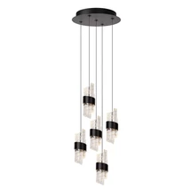 Lucide KLIGANDE függeszték fém, akrill, fekete, áttetsző, LED, 2700K, 40W, 2600lm - 13496/36/30