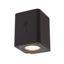 Lucide RAMIN kültéri fali lámpa mozgásérzékelővel és alkonykapcsolóval. fém, fekete, LED, 1W, 100lm, 2700K-3000K, IP54 - 15818/01/30