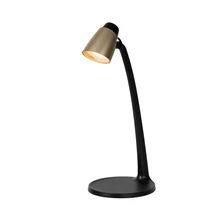 Lucide LUDO asztali lámpa műanyag, fekete, arany, LED, 3000K, 4,5W, 350lm - 18660/05/02