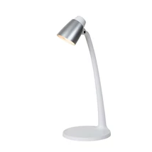 Lucide LUDO asztali lámpa műanyag, fehér, ezüst, LED, 3000K, 4,5W, 350lm - 18660/05/31