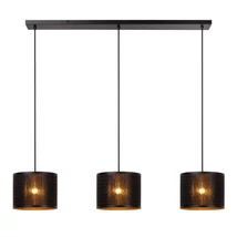 Lucide TAGALOG függeszték fém, bambusz, fekete, E27, 40W - 21429/03/30