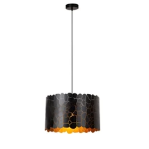 Lucide ALMELO függeszték fém,fekete,arany,E27 - 21434/40/30