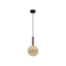Lucide JOSIANE függeszték fém, üveg, fekete, borostyán, G9, 40W - 21441/01/62