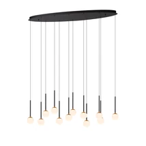 Lucide CALINA függeszték fém, akril, fekete, opál, LED, 7W, 610lm, 2200K-3300K - 24406/86/30