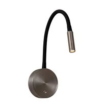 Lucide ASJA fali lámpa fém, szürke, fekete, LED dim, 3W, 2700K, 190 Lm - 41206/03/15