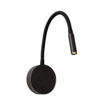 Lucide ASJA fali lámpa fém, fekete, LED dim, 3W, 2700K, 190 Lm - 41206/03/30
