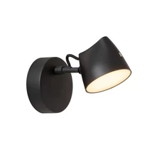 Lucide MILNE fali lámpa fém, fekete, LED dim, 8W, 2700K, 250 Lm - 44216/08/30