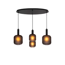 Lucide ELOISE függeszték fém, üveg, fekete, E27 - 45405/04/30