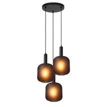 Lucide ELOISE függeszték fém, üveg, fekete, E27 - 45405/13/30