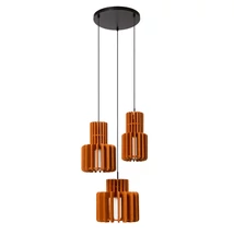 Lucide ROLLO függeszték fém,szövet,üveg,fekete,terracotta,E27 - 45491/13/55