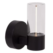 Lucide FILANI kültéri fali lámpa fém, üveg, fekete, áttetsző, LED, 6.5W, 470lm, 2700K, IP54 - 66800/07/30
