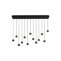 Lucide MONTANA függeszték fém, fekete, barna, LED, 5.7W, 570lm, 2700K-4000K - 68400/75/96
