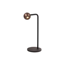 Lucide MONTANA asztali lámpa fém, fekete, barna, LED, 5W, 390lm, 2700K - 68500/05/96