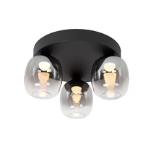 Lucide TAMINO mennyezet lámpa fém, üveg, fekete, füstszín, LED, 5.6W, 500lm, 3000K - 74119/15/30