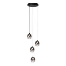 Lucide TAMINO függeszték fém, üveg, fekete, füstszín, LED dim, 21W, 3000K, 2400 Lm - 74419/20/30