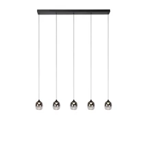 Lucide TAMINO függeszték fém, üveg, fekete, füstszín, LED dim, 28W, 3000K, 2500 Lm - 74419/25/30
