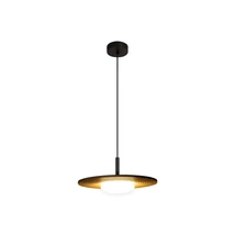 Lucide CARMINO függeszték fém, fa, fekete, barna, LED, 8W, 700lm, 2700K - 77492/07/41