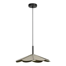 Lucide BLOMSTER függeszték fém, fa, fekete, zöld, LED, 9W, 570lm, 2700K - 77493/07/33