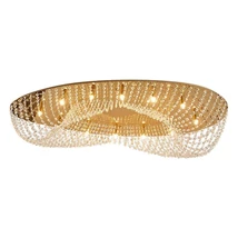 Luxera ELIPTHON mennyezet lámpa fém, kristály, arany, áttetsző, G9 - 62442