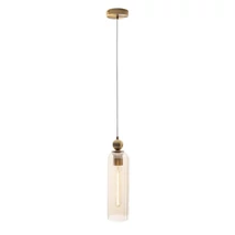 Maxlight CAMPANILA függeszték fém, üveg, sárgaréz, áttetsző, E27 - P0510
