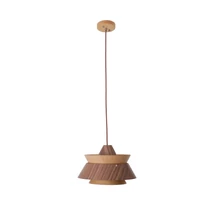 Maxlight KIOTO függeszték fém, fa, barna, E27 - P0549