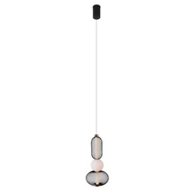 Maxlight BORA függeszték fém, üveg, fekete, arany, fehér, LED, 3000K, 10W, 621lm - P0591