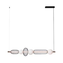 Maxlight BORA függeszték fém, üveg, fekete, arany, fehér, LED, 3000K, 29W, 1674lm - P0593