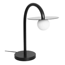 Maxlight ENIGMA asztali lámpa fém, üveg, fekete, fehér, LED, 3000K, 2W, 176lm - T0053