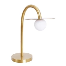 Maxlight ENIGMA asztali lámpa fém, üveg, arany, fehér, LED, 3000K, 2W, 176lm - T0054