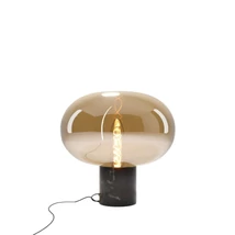 Maxlight MOONSTONE asztali lámpa márvány, üveg, fekete, sárgaréz, E27 - T0058