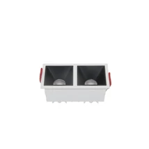 Maytoni Alfa LED beépíthető szpot lámpa fém, műanyag, fehér, fekete, LED, 4000K, 20W, 1000lm - DL043-02-10W4K-SQ-WB