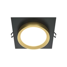 Maytoni Hoop beépíthető szpot lámpa fém, fekete, arany, GX53 - DL086-GX53-SQ-BG
