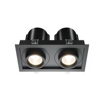 Maytoni HIDDEN beépíthető szpot lámpa fém, műanyag, fekete, LED, 3000K, 20W, 1400lm - DL095-02-10W3K-B