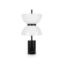 Maytoni KYOTO asztali lámpa fém, márvány, üveg, fekete, fehér, LED, 3000K, 11W, 350lm - MOD178TL-L11B3K