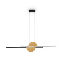 Maytoni SKYLINE függeszték fém, fekete, sárgaréz, LED, 4000K, 26W, 800lm - MOD179PL-L26BS4K
