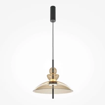 Maytoni BANGKOK függeszték fém, üveg, fekete, LED, 12W, 3000K, 1500 Lm - MOD185PL-L12CG3K3