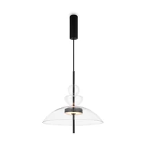 Maytoni BANGKOK függeszték fém, üveg, fekete, áttetsző, LED, 3000K, 12W, 1200lm - MOD185PL-L6B3K3