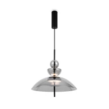 Maytoni BANGKOK függeszték fém, üveg, fekete, füstszín, LED, 3000K, 12W, 1200lm - MOD185PL-L6B3K6