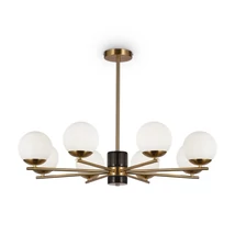 Maytoni MARBLE függeszték fém, üveg, réz, fehér, E27 - MOD187PL-08BS