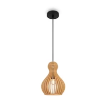 Maytoni ROOTS függeszték fém, fa, fekete, barna, E27 - MOD192PL-01W